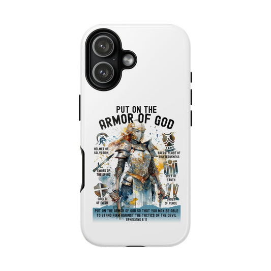 Christian Phone Case with Bible Verse, iPhone 17 16 15 14, Armor of God, Jesus God Phone Case, Christian Tech Accessories