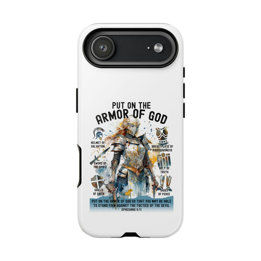 Christian Phone Case with Bible Verse, iPhone 17 16 15 14, Armor of God, Jesus God Phone Case, Christian Tech Accessories