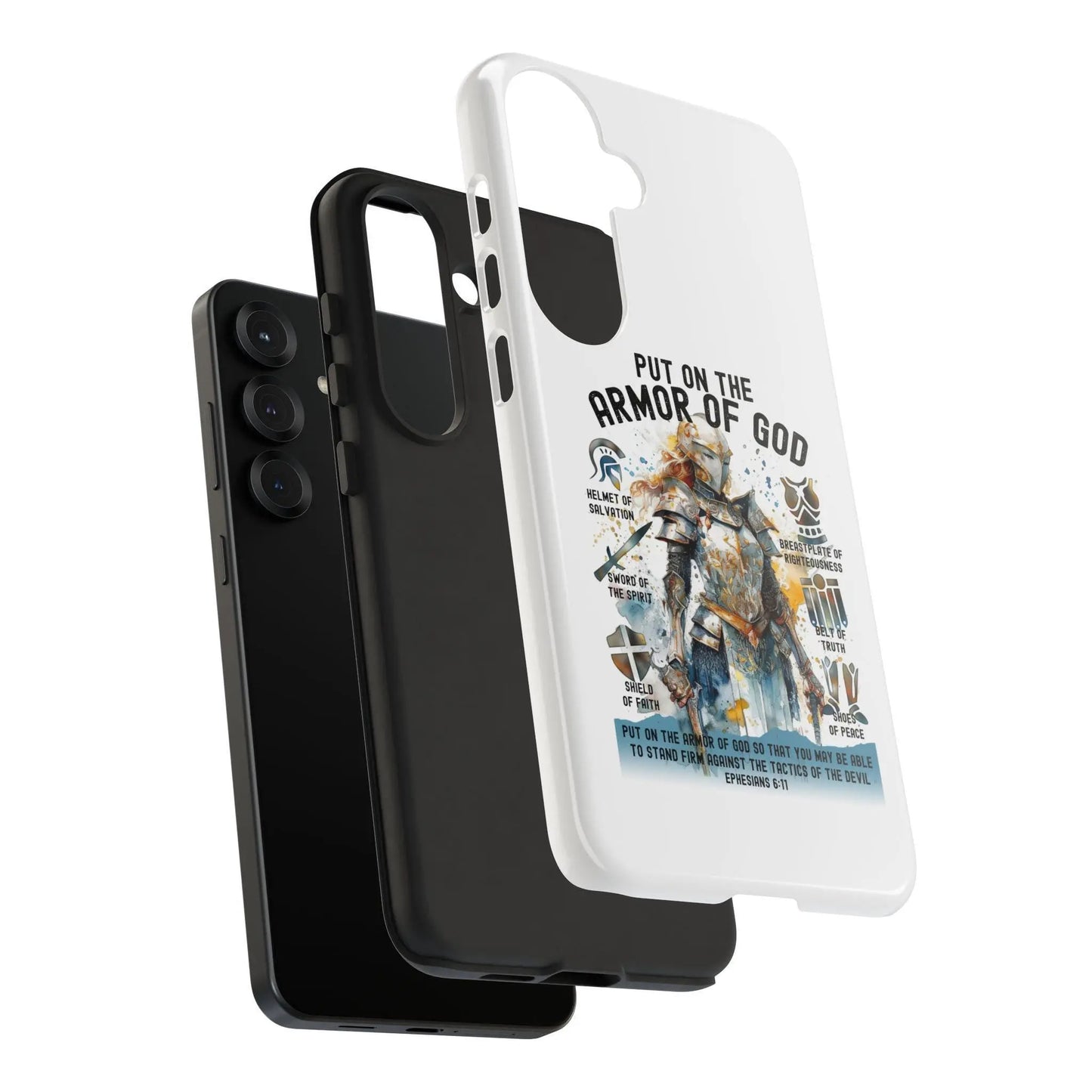 Christian Phone Case with Bible Verse, iPhone 17 16 15 14, Armor of God, Jesus God Phone Case, Christian Tech Accessories