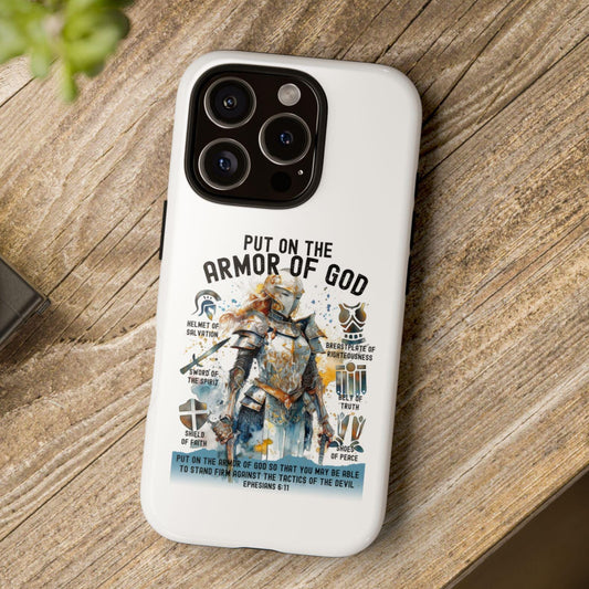 Christian Phone Case with Bible Verse, iPhone 17 16 15 14, Armor of God, Jesus God Phone Case, Christian Tech Accessories