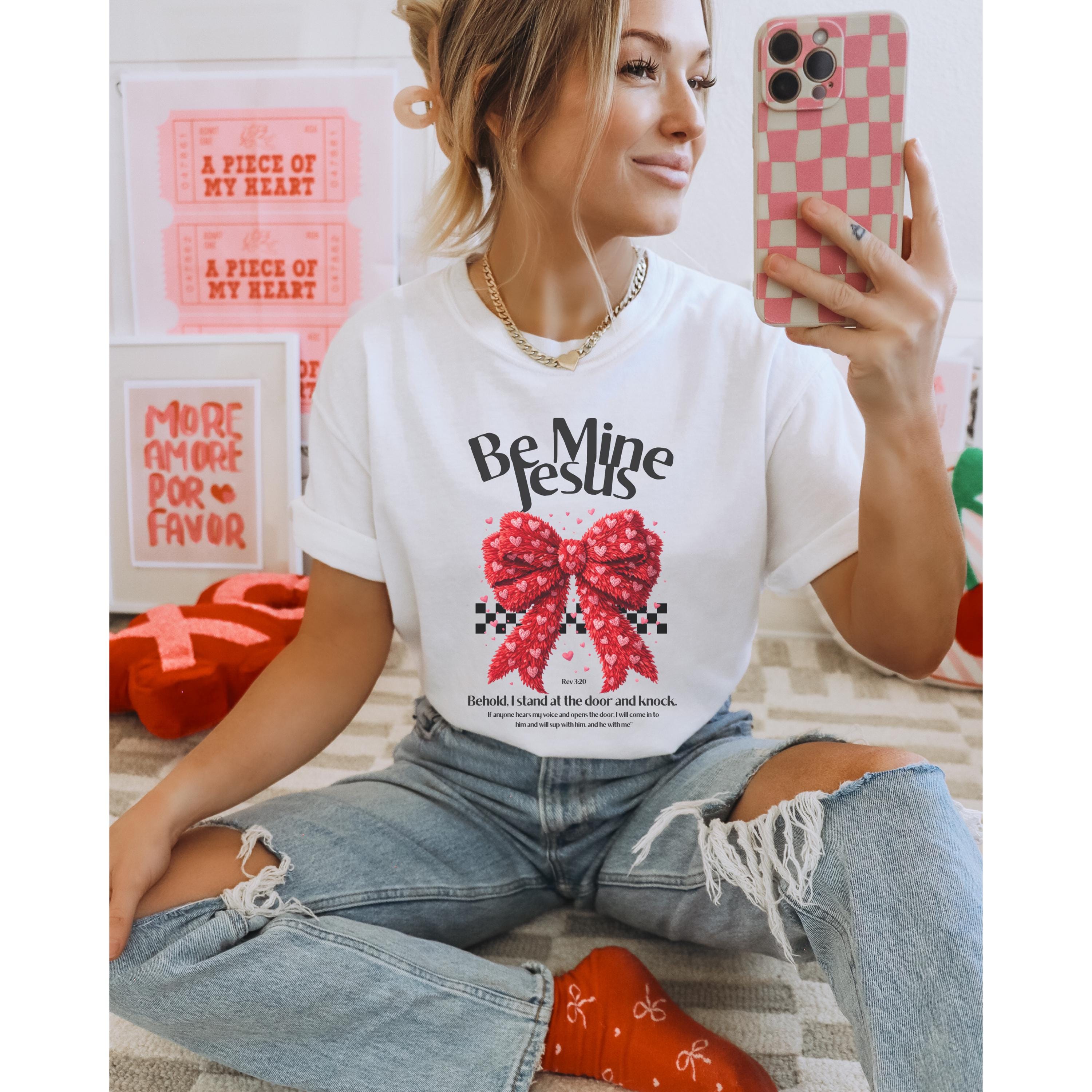 Christian valentines shirt, Christian Bow T-Shirt, Christian Valentine design, Jesus Loves You Tee