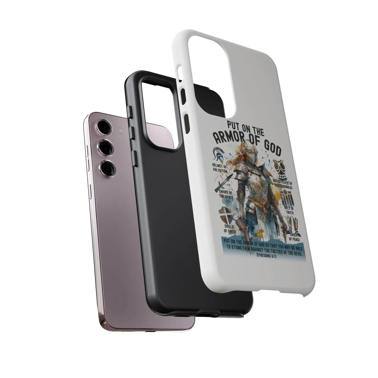 Christian Phone Case with Bible Verse, iPhone 17 16 15 14, Armor of God, Jesus God Phone Case, Christian Tech Accessories