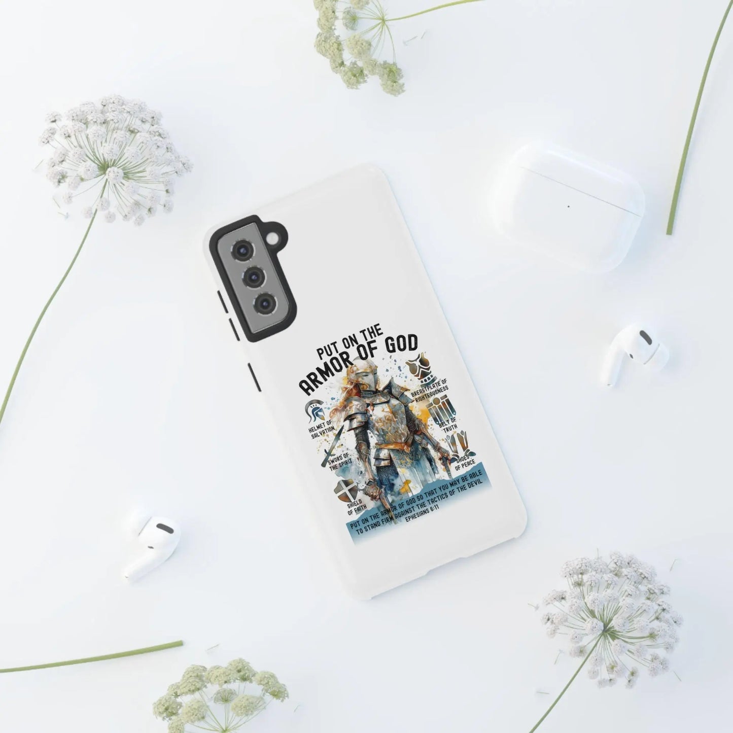 Christian Phone Case with Bible Verse, iPhone 17 16 15 14, Armor of God, Jesus God Phone Case, Christian Tech Accessories
