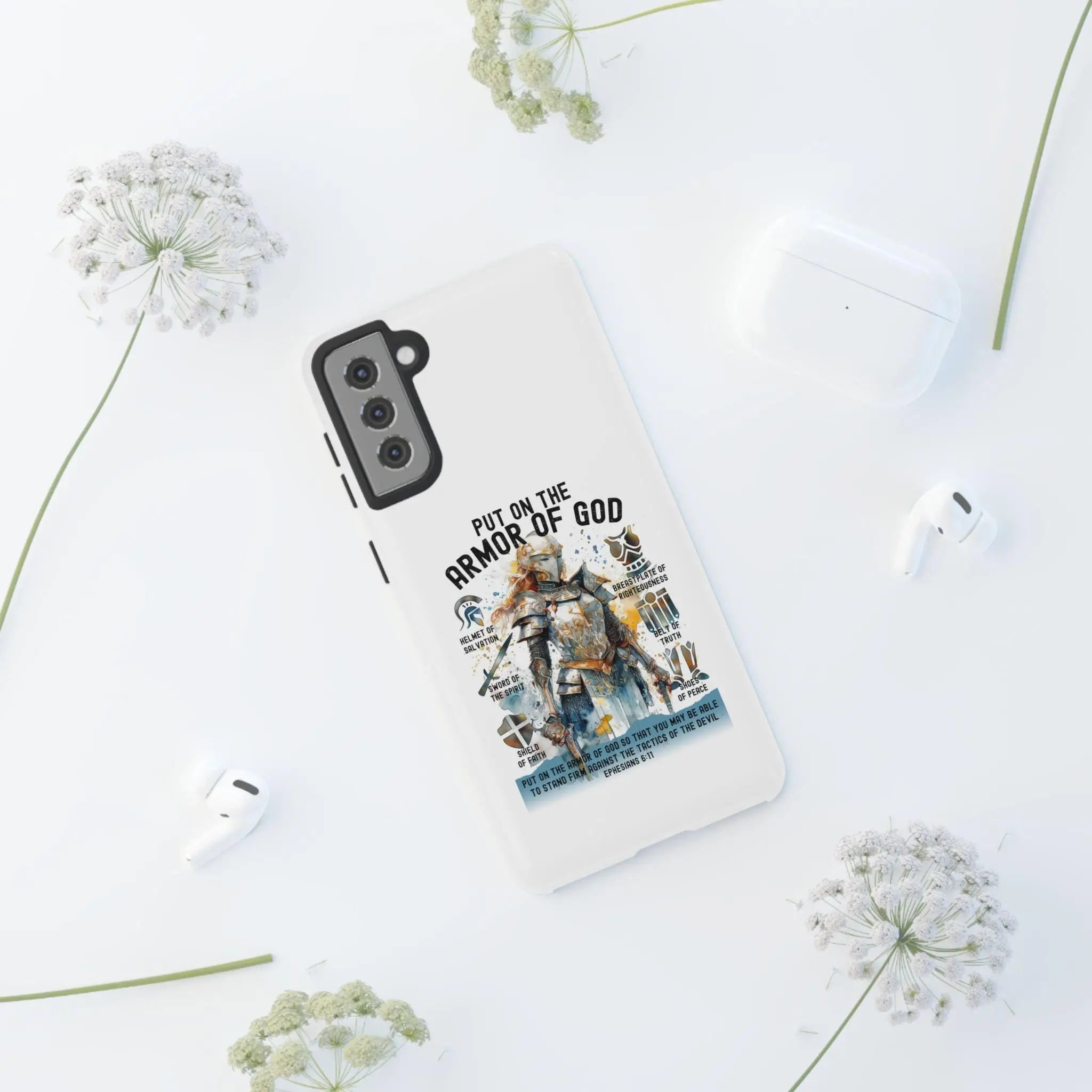 Christian Phone Case with Bible Verse, iPhone 17 16 15 14, Armor of God, Jesus God Phone Case, Christian Tech Accessories