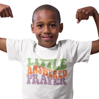 Little Answered Prayer Kids T Shirt, Christian Toddler Tee, Faith Based Kids Shirt, Retro Christian Tee, Religious Children Shirt