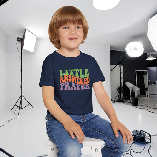 Little Answered Prayer Kids T Shirt, Christian Toddler Tee, Faith Based Kids Shirt, Retro Christian Tee, Religious Children Shirt