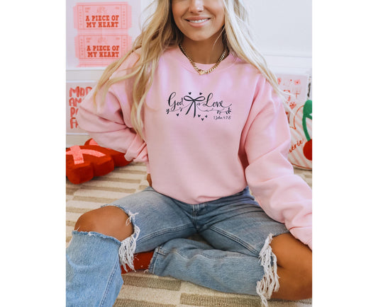 God Is Love Sweatshirt, Bible Verse Sweatshirt for Valentines Day, Christian Valentine's Day T-Shirt, Scripture Valentine Gift for Her