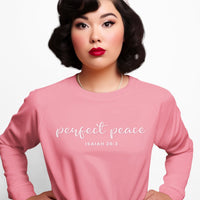 Christian Valentine Sweatshirt, Perfect Peace Isaiah 26:3 Sweatshirt, Christian Scripture Crewneck, Bible Verse Sweater, Trendy Christian