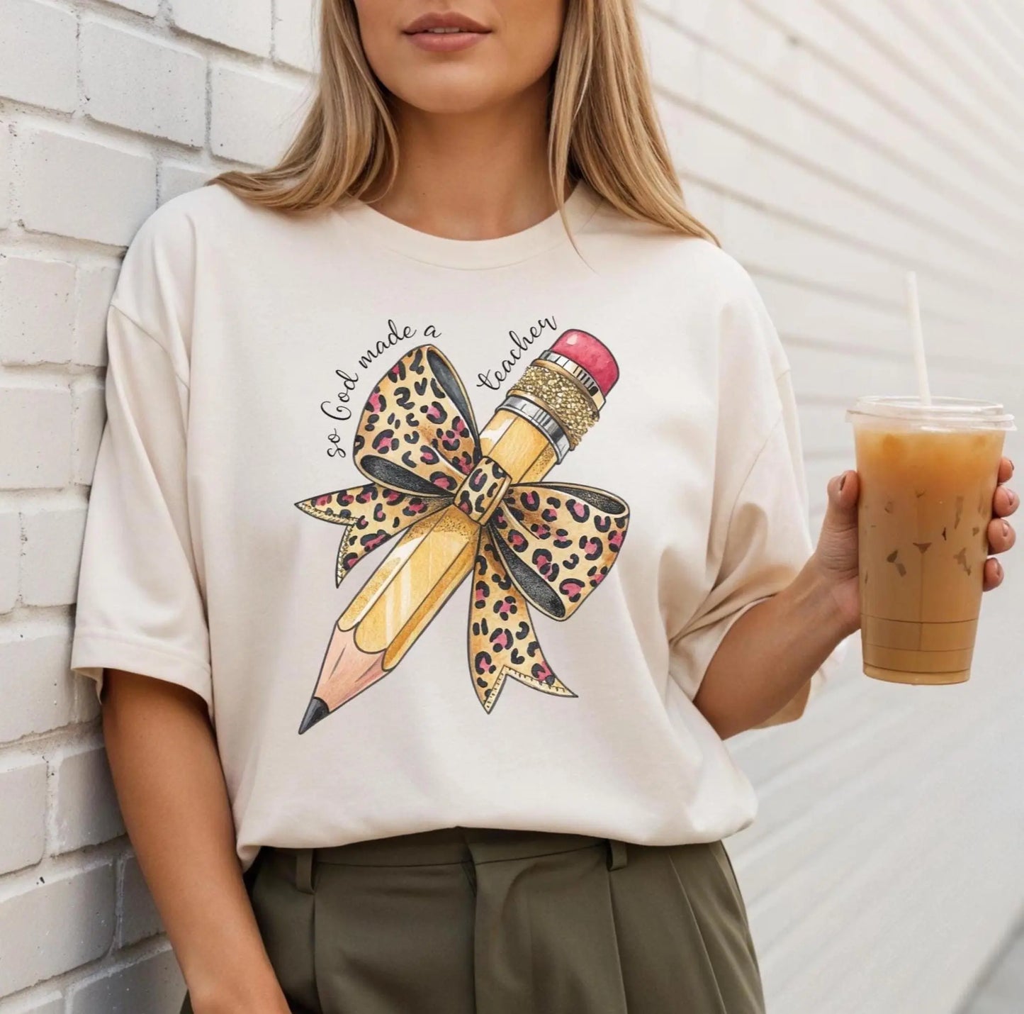 Christian Teacher T Shirt, Christian Back to School Tee, Religious Teacher Gift, Faith Based Teacher Apparel, Leopard Bow Shirt