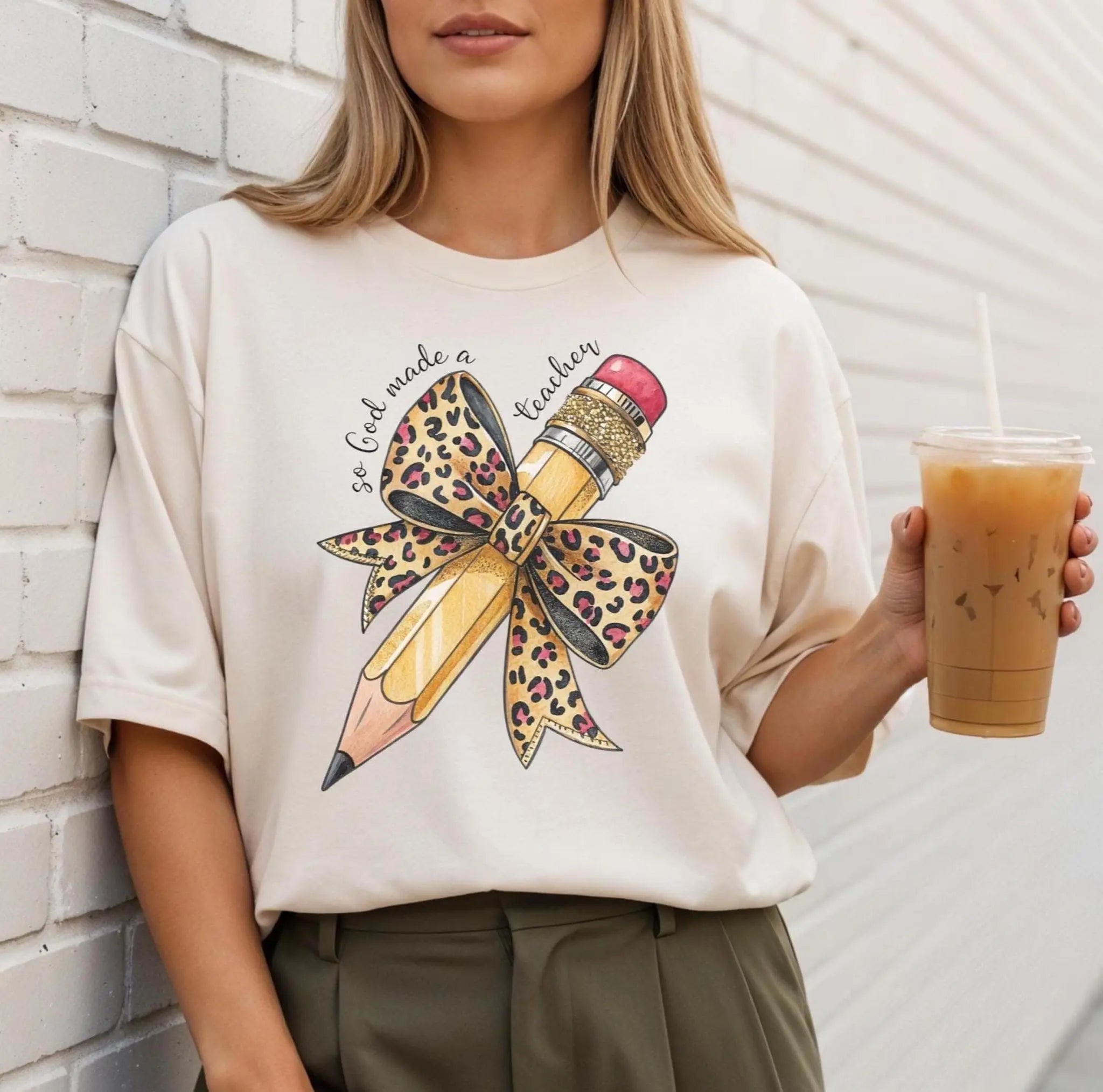 Christian Teacher T Shirt, Christian Back to School Tee, Religious Teacher Gift, Faith Based Teacher Apparel, Leopard Bow Shirt