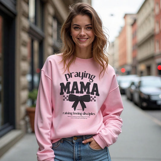 Praying Mama sweatshirt, Christian mom faith shirt, Cute Christian Mom apparel, Trendy Christian Mom Shirt, New Mom Gift