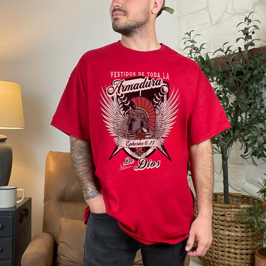 Christian shirt in Spanish, Armadura de Dios, Spanish Christian Scripture Graphic Tee