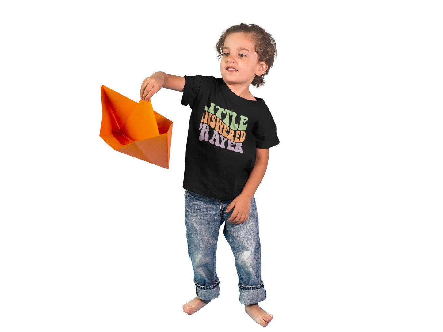 Little Answered Prayer Kids T Shirt, Christian Toddler Tee, Faith Based Kids Shirt, Retro Christian Tee, Religious Children Shirt