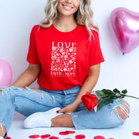 Christian Valentine's Day T-Shirt, Religious Valentine Shirt, God Is Love Shirt, Jesus Lover Crewneck, Floral Christian Valentine Tee