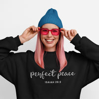 Christian Valentine Sweatshirt, Perfect Peace Isaiah 26:3 Sweatshirt, Christian Scripture Crewneck, Bible Verse Sweater, Trendy Christian