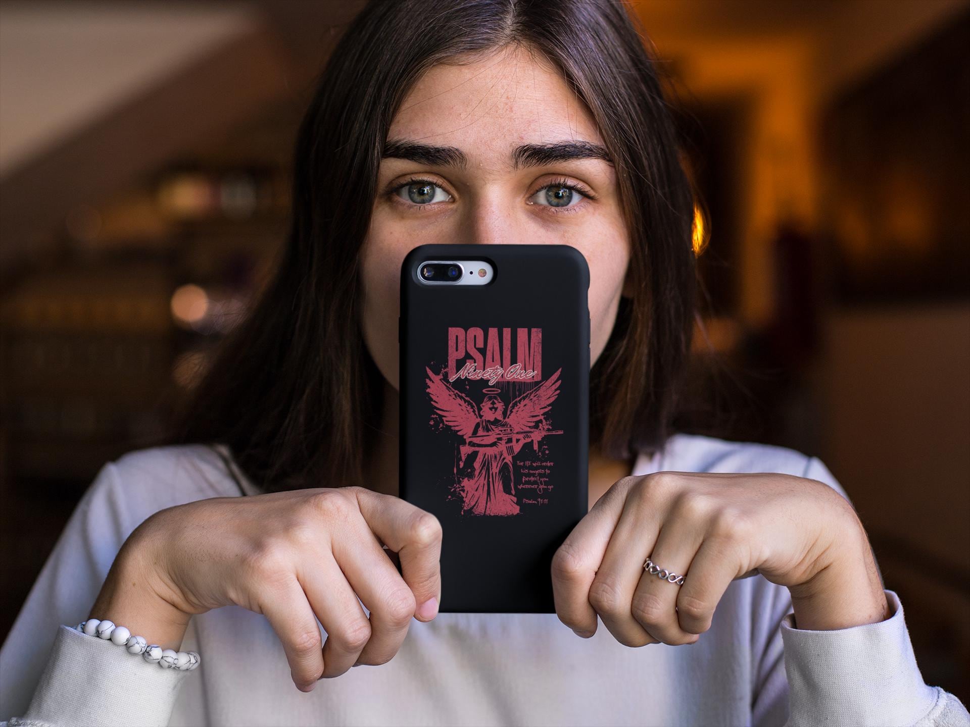 Christian Phone Case, Psalm 91 Christian gifts for women, christian gift ideas, youth pastor gift