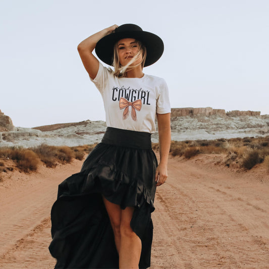 God Made a Cowgirl T-Shirt, Christian Western Cowgirl Faith Tee, christian apparel bestsellers, Western Boho, Cute Christian Apparel