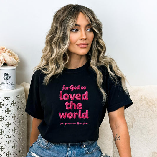 Faux Yarn Valentine Tee | Valentine Yarn Graphic Shirt | Christian Valentine