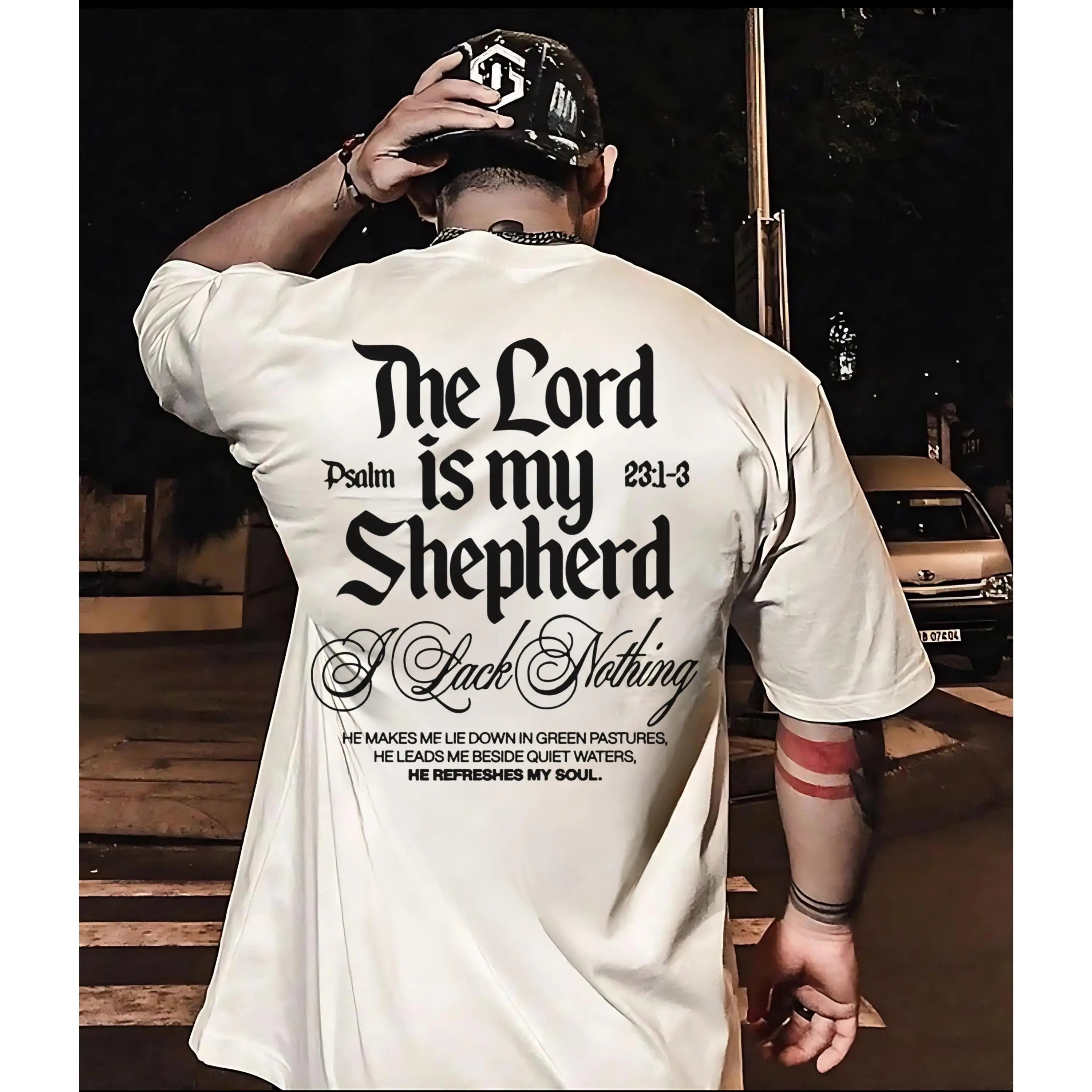 Mens Christian Comfort Colors | Psalm 23 Shirt | Christian Dad Gift | Youth Pastor Leaving Gift