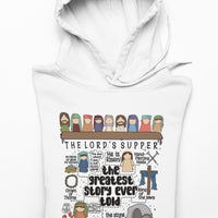 Youth Christian Hoodie – The Greatest Story Ever Told – Kids Bible Story Sweatshirt – Church Youth Hoodie - Christian Gift for Boys & Girls