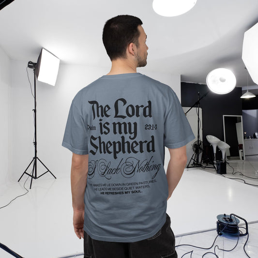 Mens Christian Comfort Colors | Psalm 23 Shirt | Christian Dad Gift | Youth Pastor Leaving Gift