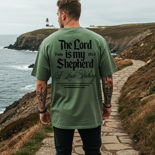 Mens Christian Comfort Colors | Psalm 23 Shirt | Christian Dad Gift | Youth Pastor Leaving Gift