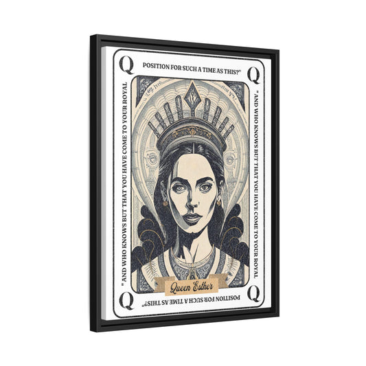 Queen Esther Framed Wall Art Print, For Such a Time as This Bible Verse, Christian Scripture Decor, Inspirational Faith Artwork