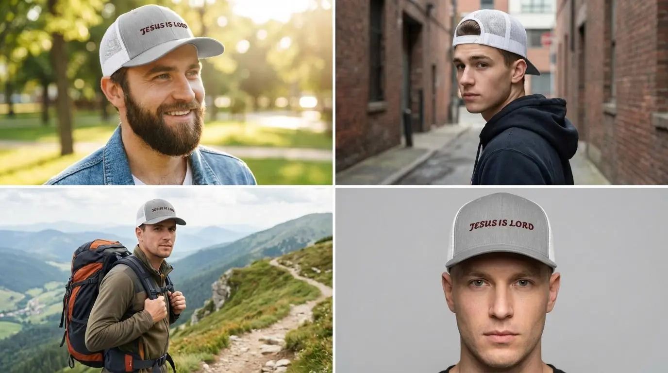 Embroidered Jesus is Lord Snapback Trucker Cap
