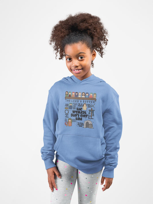 Youth Christian Hoodie – The Greatest Story Ever Told – Kids Bible Story Sweatshirt – Church Youth Hoodie - Christian Gift for Boys & Girls