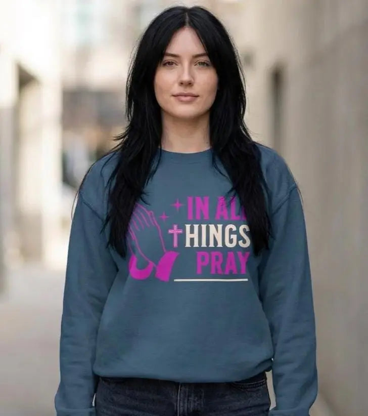 In All things Comfort Colors® Sweatshirt