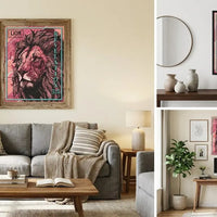 Lion of Judah Large Christian Wall Art | Modern Scripture Art | Canvas Wall Art | Revelation Artwork