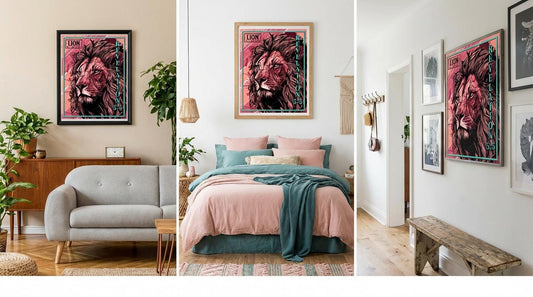 Lion of Judah Large Christian Wall Art | Modern Scripture Art | Canvas Wall Art | Revelation Artwork