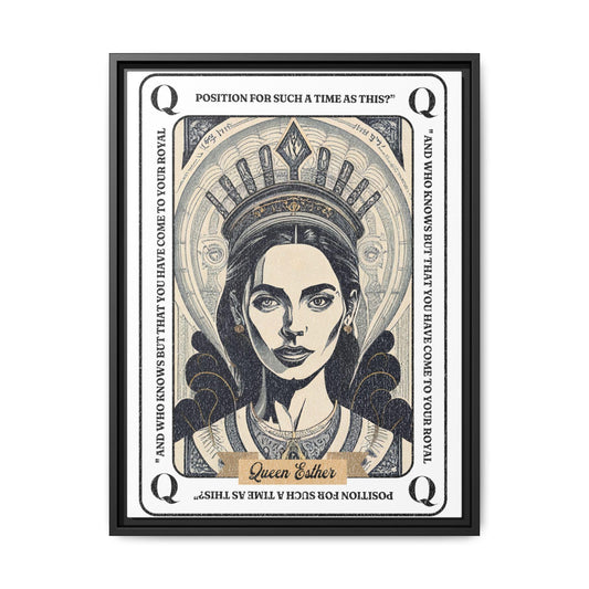 Queen Esther Framed Wall Art Print, For Such a Time as This Bible Verse, Christian Scripture Decor, Inspirational Faith Artwork