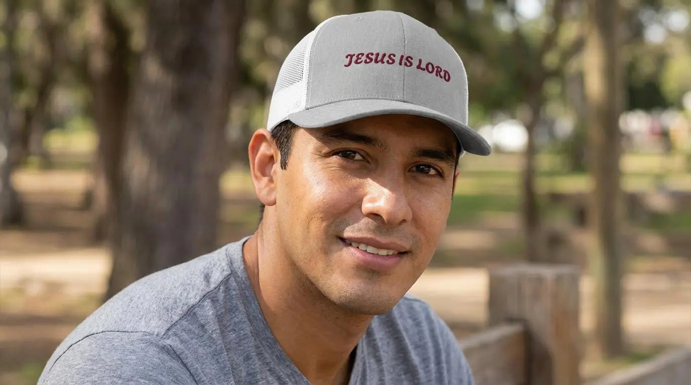 Embroidered Jesus is Lord Snapback Trucker Cap