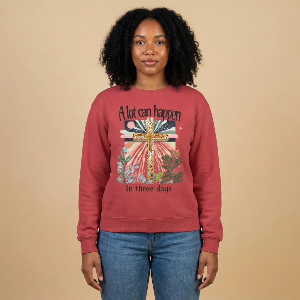 Easter Resurrection Sweatshirt | Womens Christian Faith Apparel | Comfort Colors Faith Crewneck | Easter