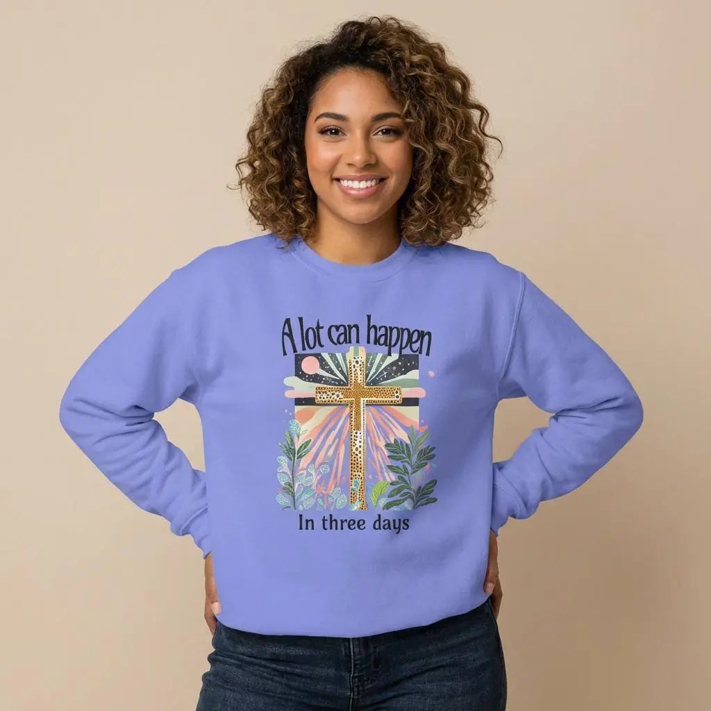 Easter Resurrection Sweatshirt | Womens Christian Faith Apparel | Comfort Colors Faith Crewneck | Easter