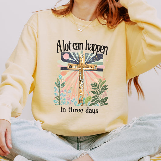 Easter Resurrection Sweatshirt | Womens Christian Faith Apparel | Comfort Colors Faith Crewneck | Easter