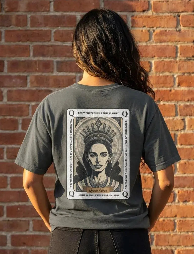 Queen Esther Comfort Colors – Womens Christian Faith Shirt | “For Such a Time as This” Bible Verse Shirt | Esther 4:14 Christian Apparel
