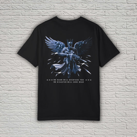 Psalm 91 Guardian Angel Shirt | Christian Graphic Tee | Faith Based Streetwear | Mench Christian Tee | Spiritual Warfare Christian Apparel