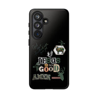 Jesus Phone case | Christian faith typography, camo accents