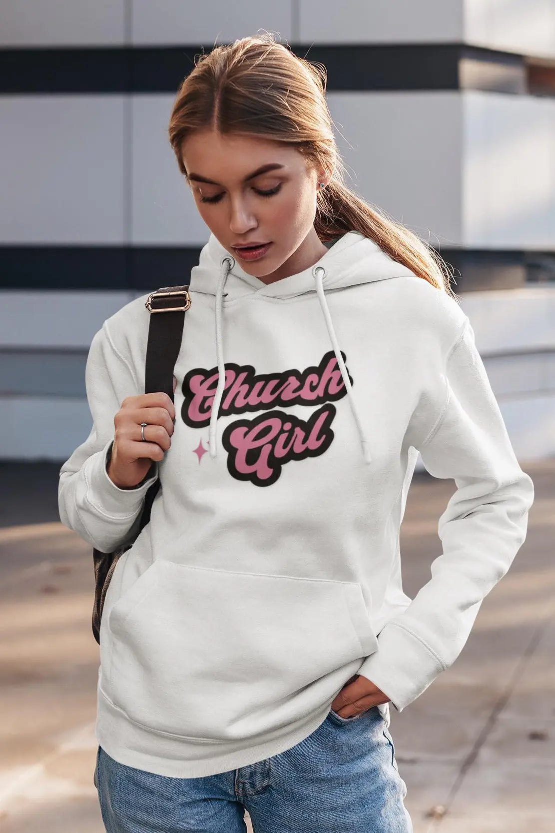 Church Girl Hoodie – Christian Faith Hoodie for Women, Cute Church Sweatshirt, Christian Apparel, Faith Based Hoodie, Religious Gift for Her