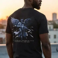 Psalm 91 Guardian Angel Shirt | Christian Graphic Tee | Faith Based Streetwear | Mench Christian Tee | Spiritual Warfare Christian Apparel