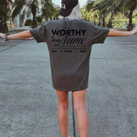 Worthy Is Your Name Tee | Trendy Christian Shirt | Christian Faith Scripture Tee | Bible Verse Shirt | Church T-Shirt | Worship leader Gift