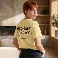 Stronger by His Grace Shirt, Christian Women T Shirt, Ephesians 2, Faith Based Apparel, Comfort Colors T-Shirt, Inspirational Christian Gift