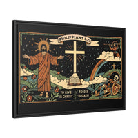 Medieval Christian At | Christian Wall Art | Philippians 1:21 Print | Christian Home Decor