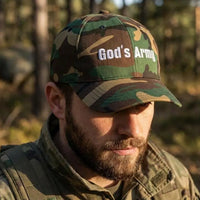 Embroidered Christian Cap | God's Army Camo Cap | Christian Baseball Hat | Religious Faith Gift | Gift for Christian Husband