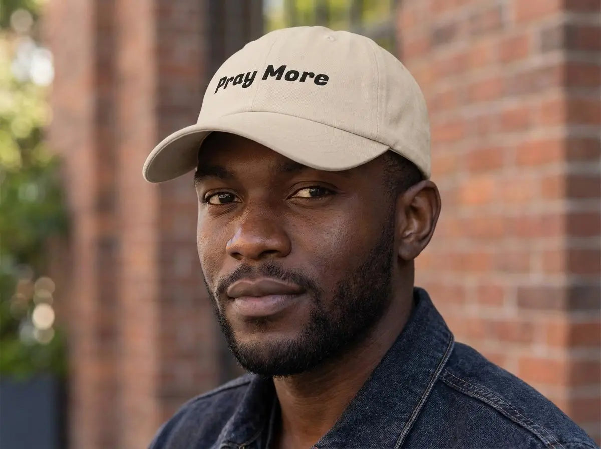 Embroidered Religious Baseball Cap | Pray More Hat | Christian Accessories | Faith Apparel