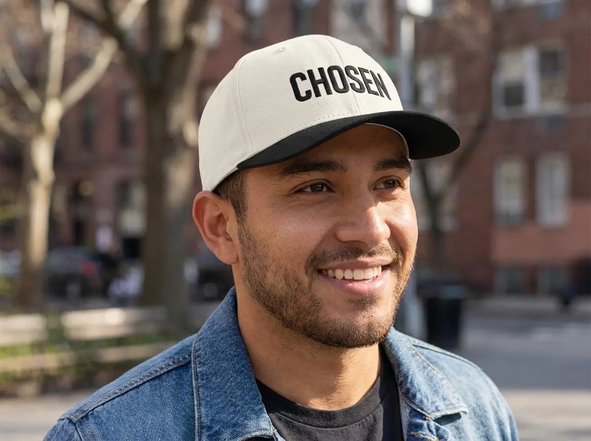 CHOSEN Cap | Two-Tone Trucker Hat | Christian Apparel for Men| Embroidered Christian Hat