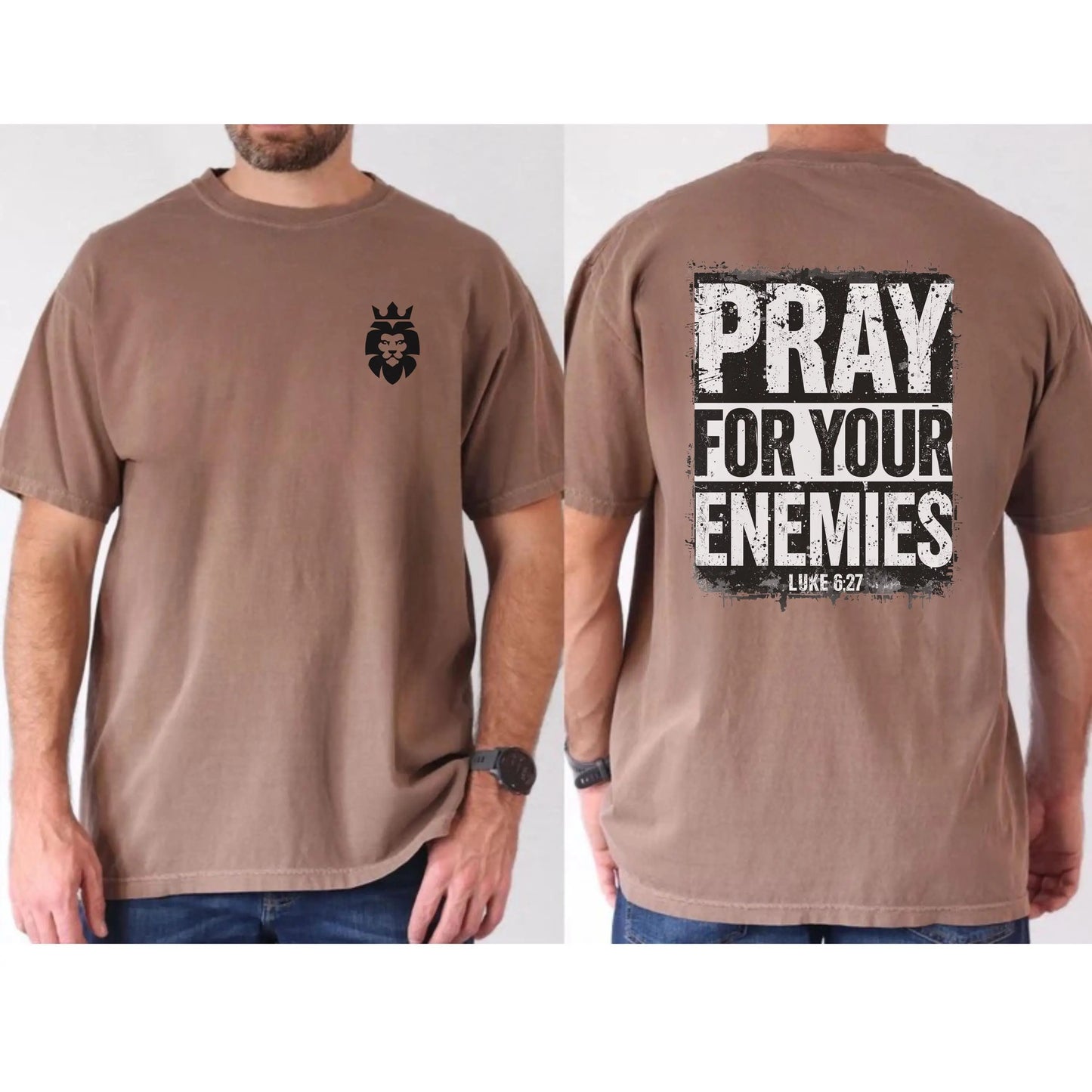 Comfort Colors Pray For Your Enemies T-Shirt | Christian Scripture Apparel | Religious T-shirt | Bible Verse Shirt Gift