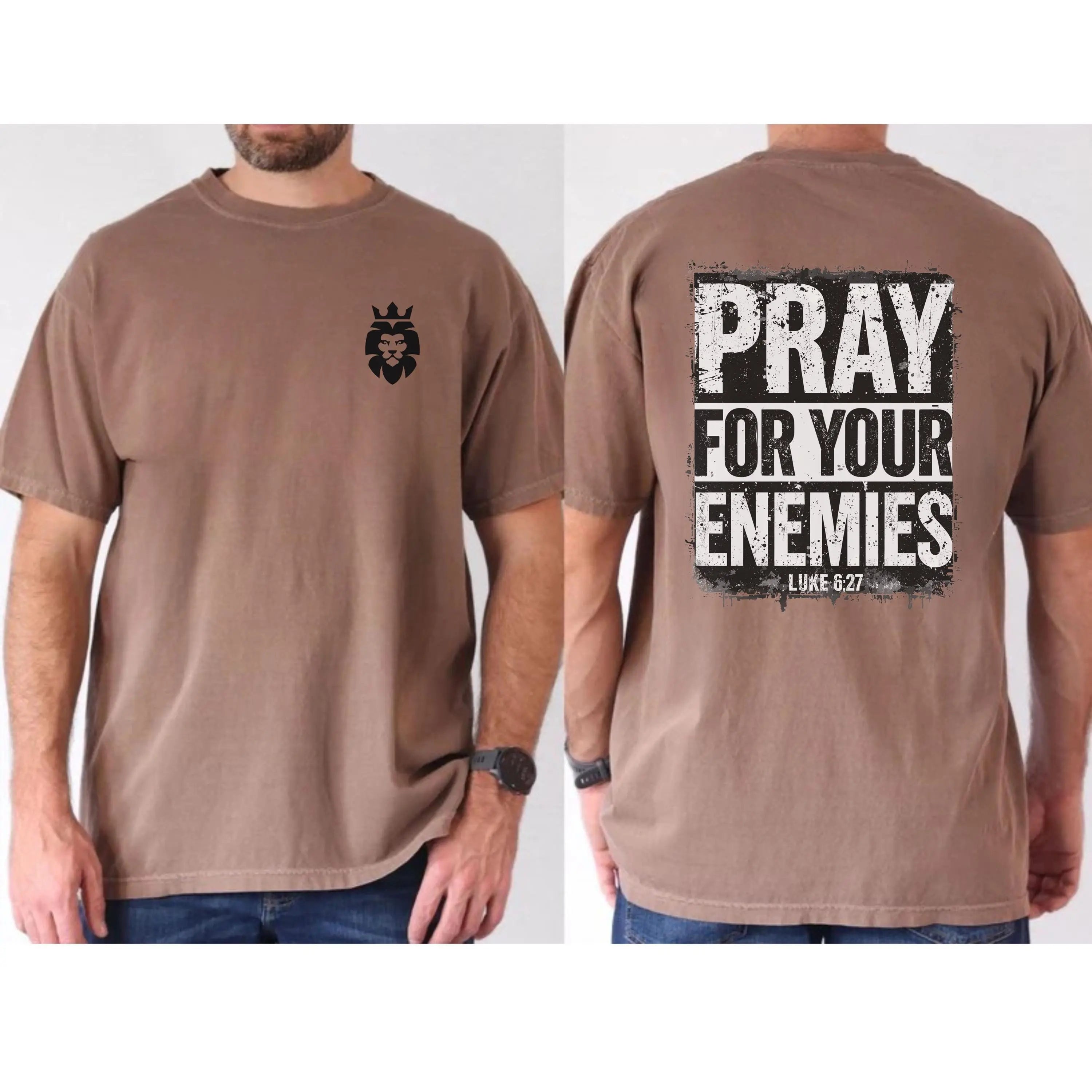 Comfort Colors Pray For Your Enemies T-Shirt | Christian Scripture Apparel | Religious T-shirt | Bible Verse Shirt Gift